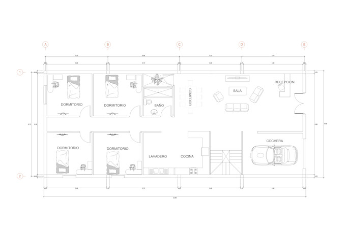 a 2d plan will be created in autocad